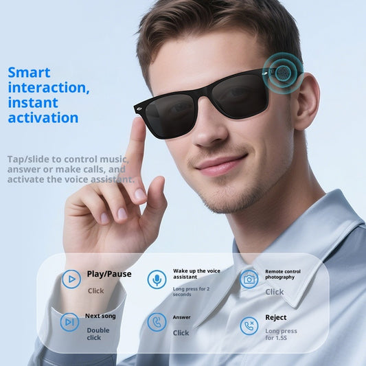 New Smart Bluetooth Glasses Wireless Real-time   AI Translation