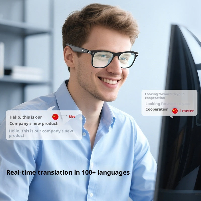New Smart Bluetooth Glasses Wireless Real-time   AI Translation